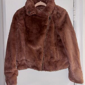 Lucky Brand Pink Faux Fur Jacket